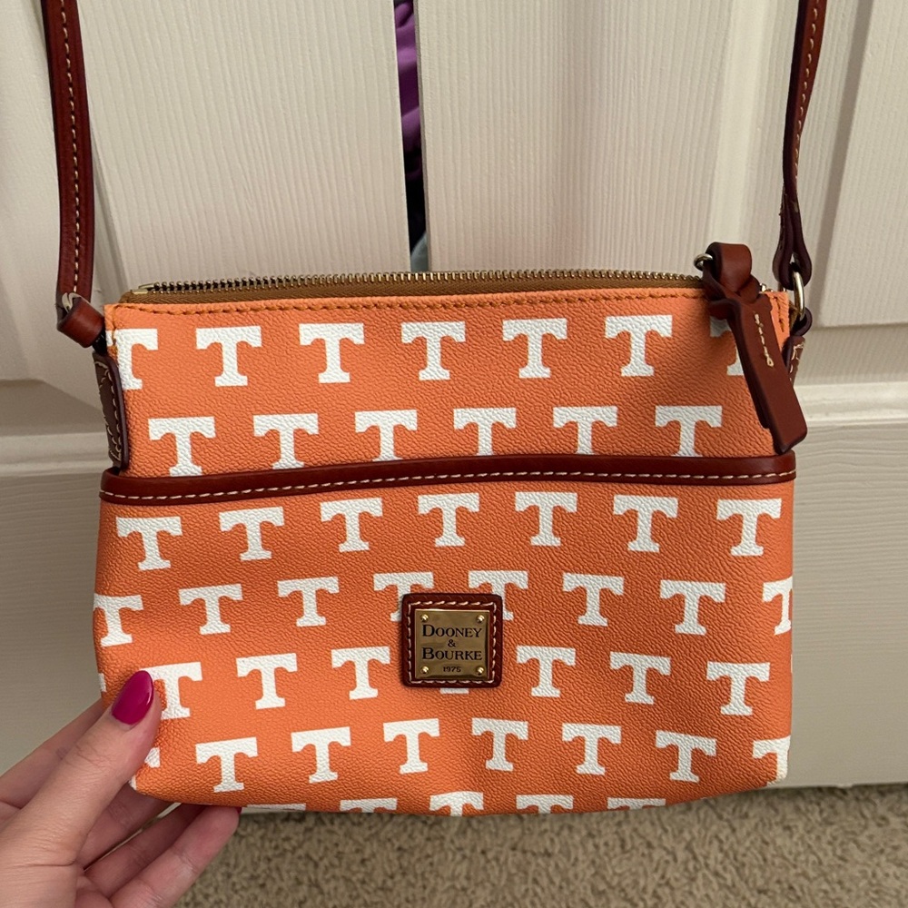 Dooney & Bourke Orange and White Crossbody Bag